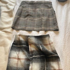 Windsor plaid mini skirts